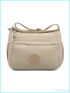 Nylon Crossbody Bag Waterproof Messenger Purse Multi-Pocket